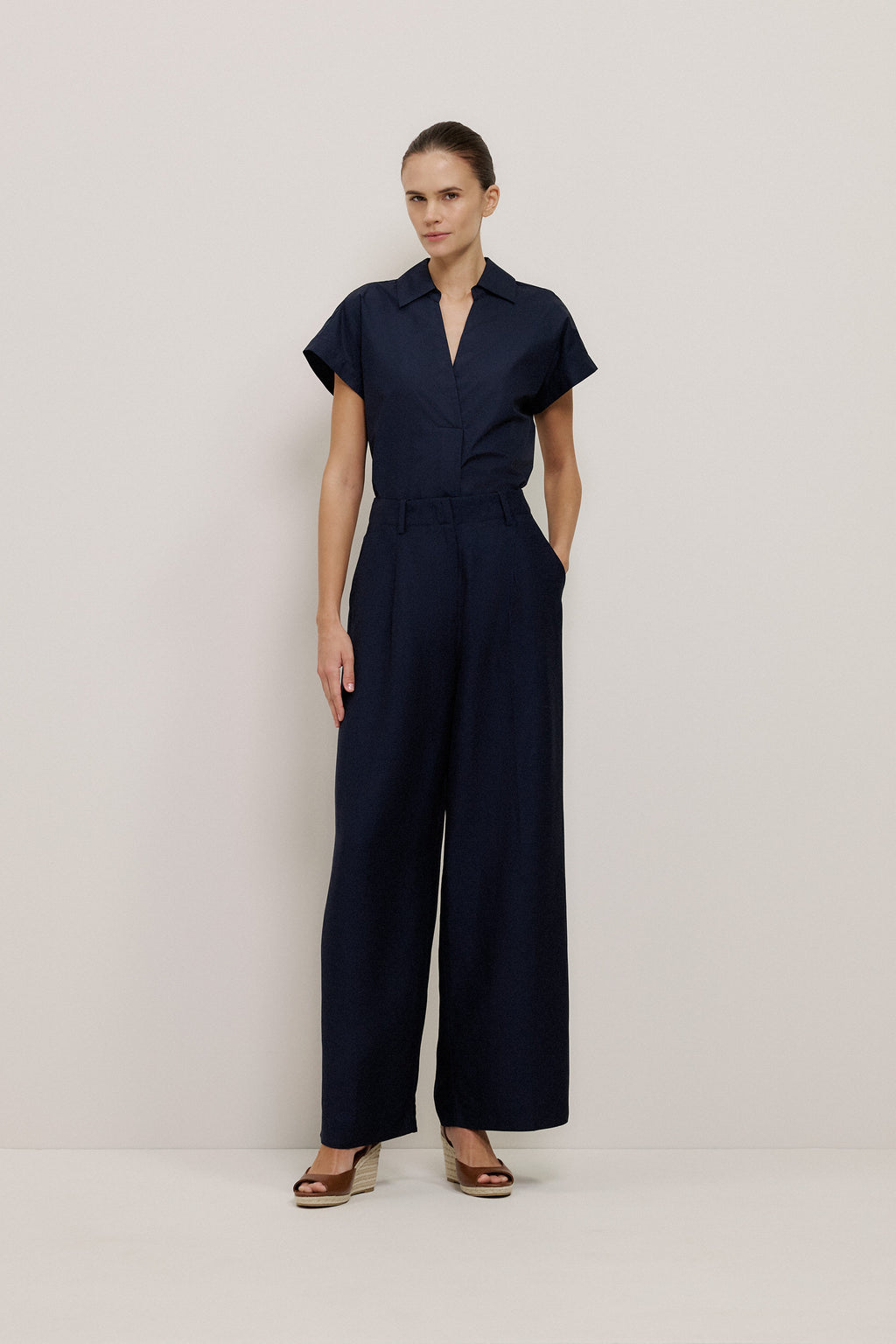 Cotton Poplin Popover Shirt
