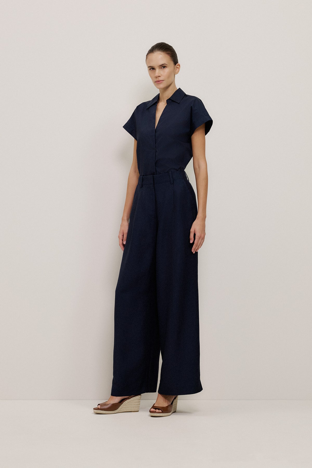 Cotton Poplin Popover Shirt