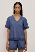 Linen Embroidered Detail Popover