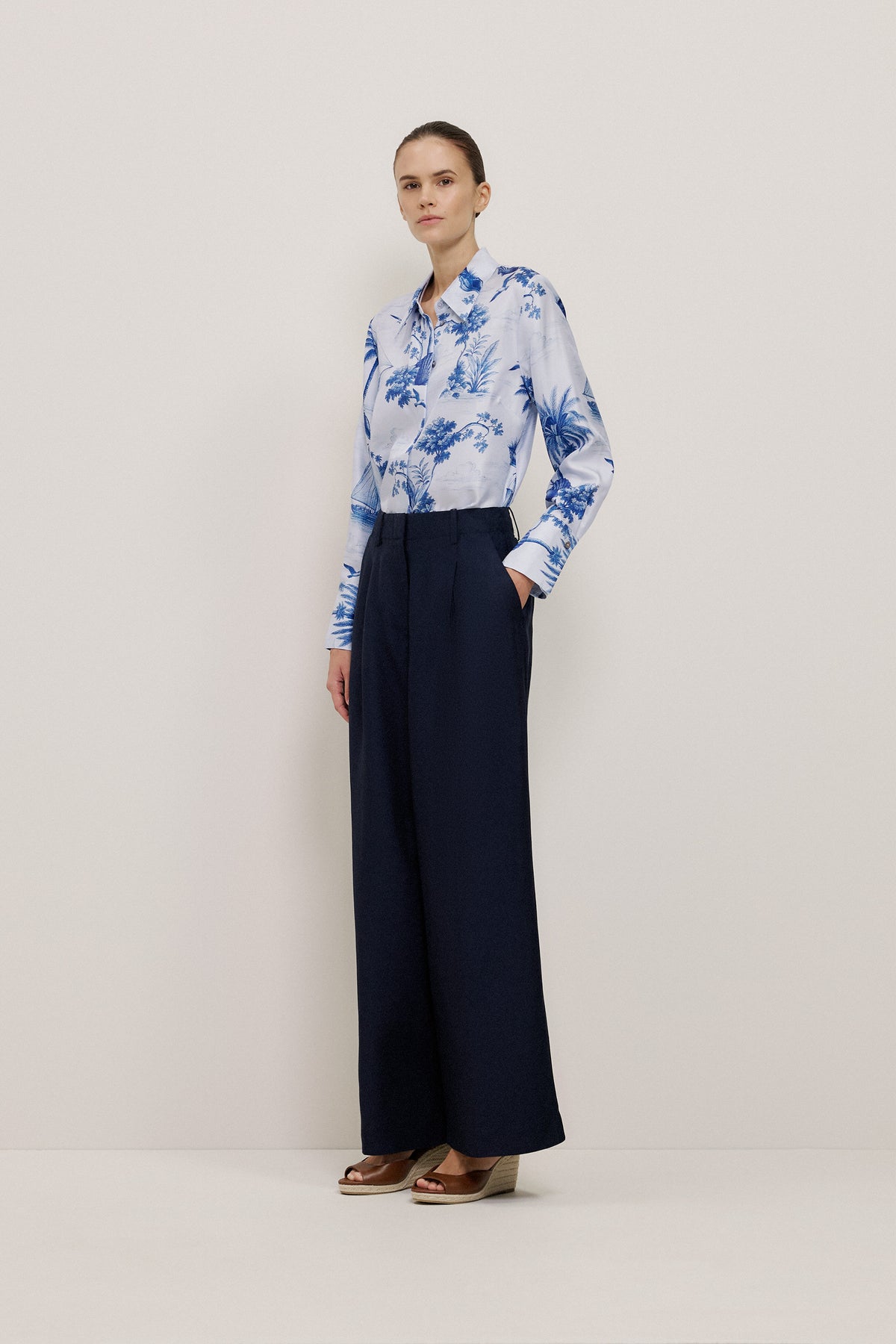 Toile Print Silk Shirt