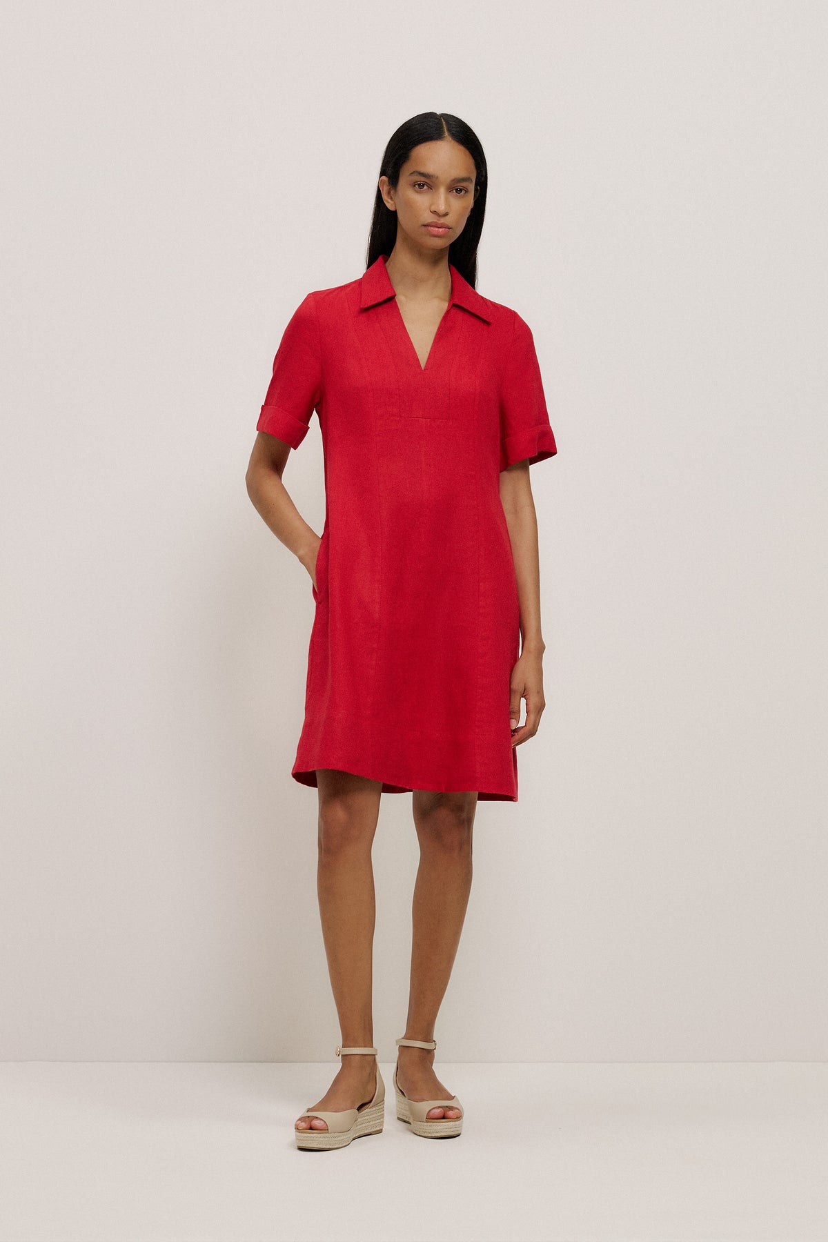 Linen Popover Dress