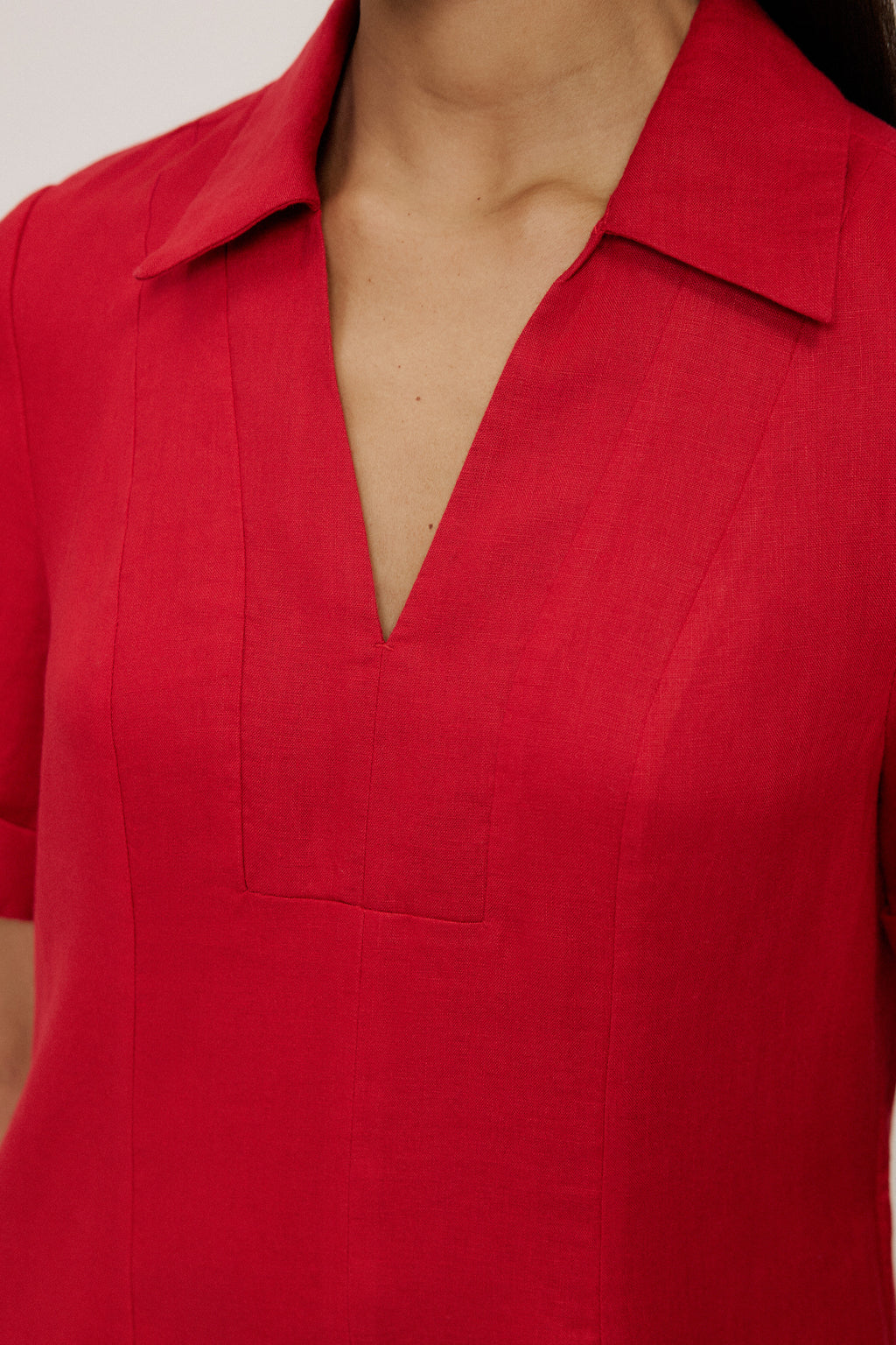 Linen Popover Dress