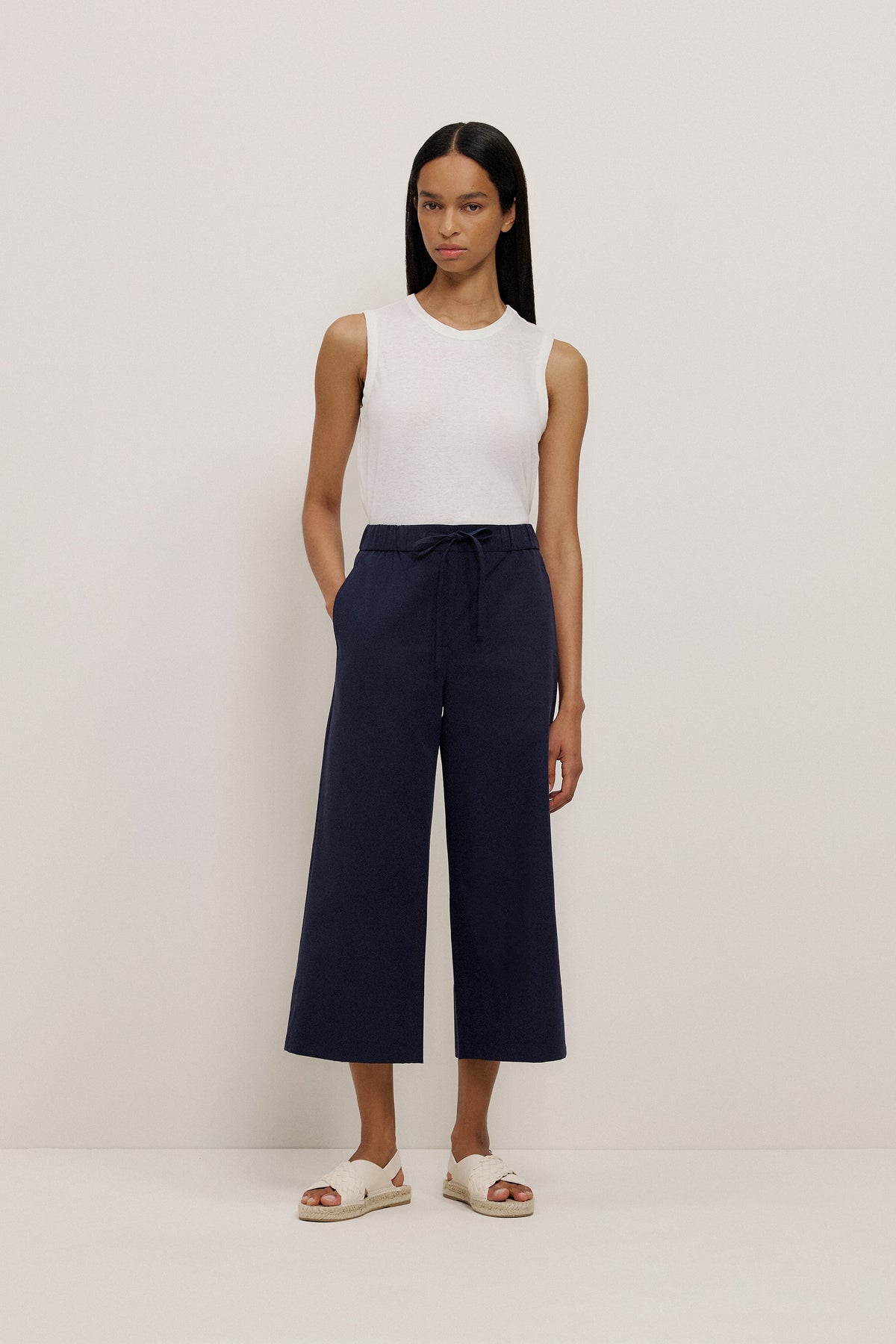 Cropped Drawcord Pant