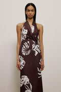 Solenne Linen Halter Dress