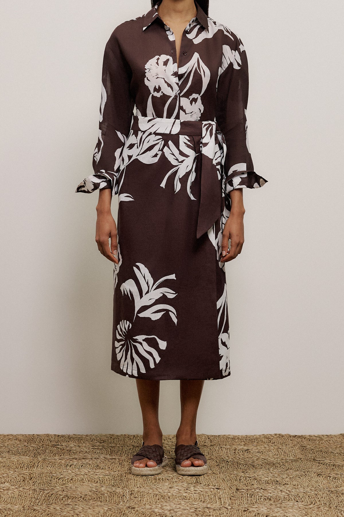 Solenne Linen Wrap Skirt
