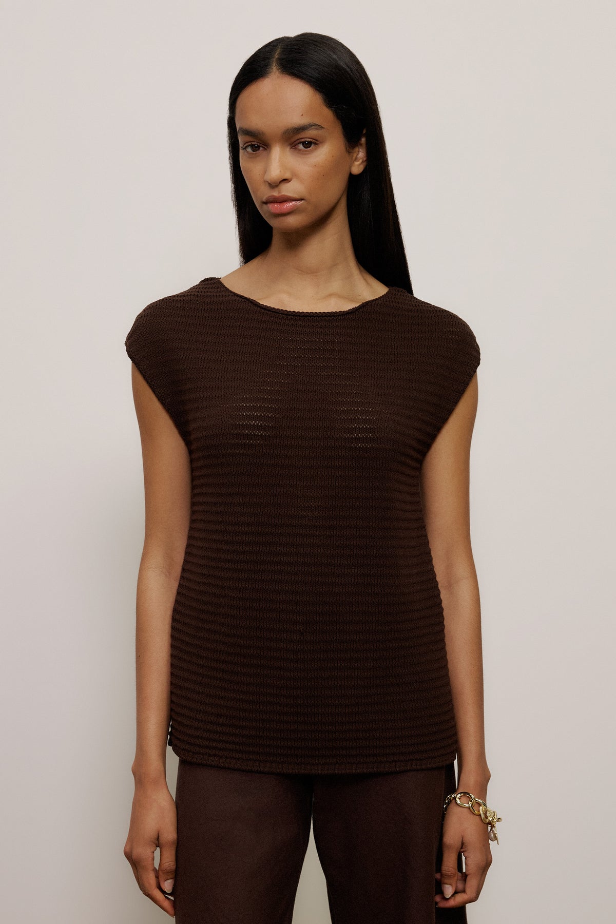 Corded Cotton Knit Tunic