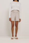 Yarn Dyed Stretch Linen Blend Short