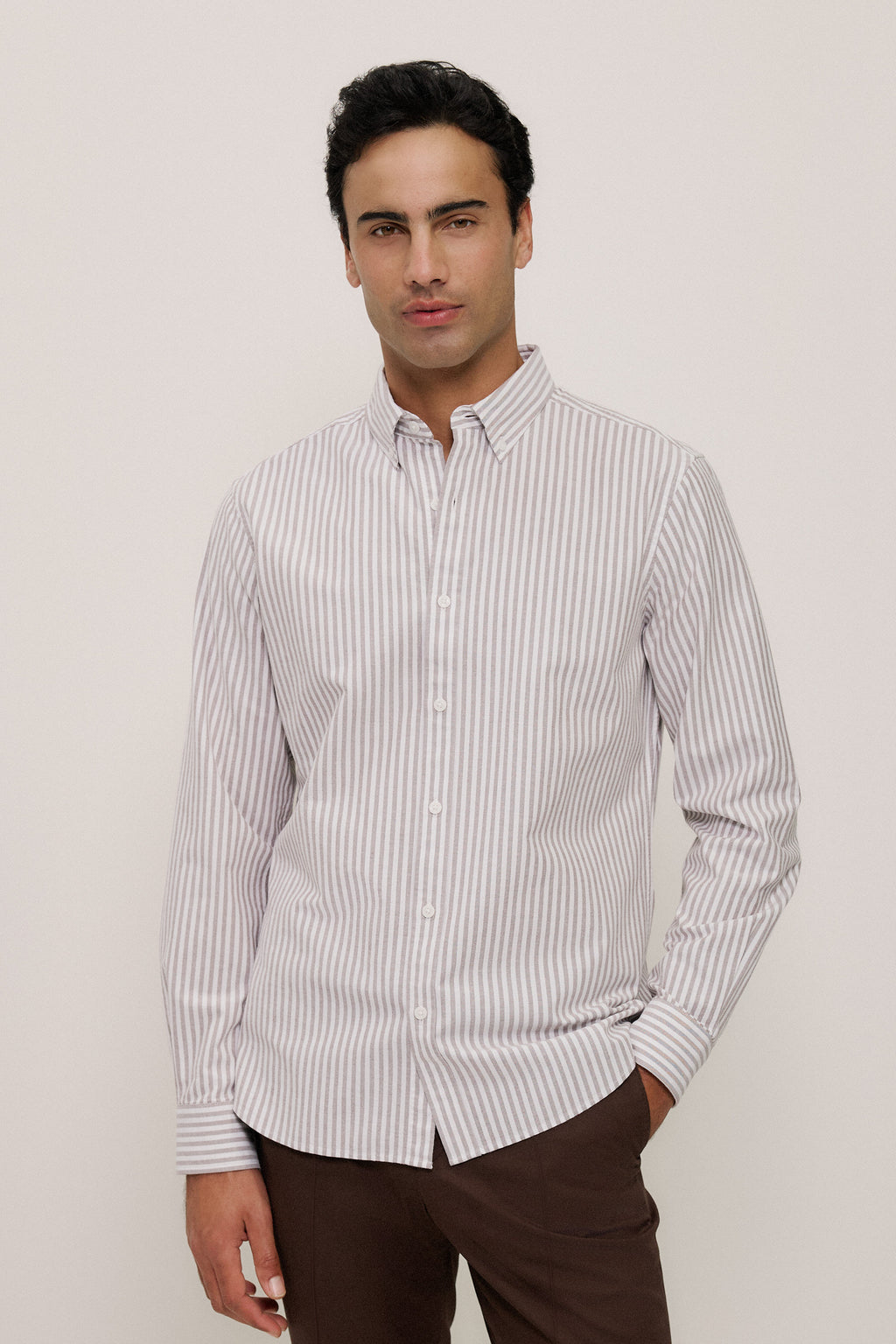 Regular Fit Wide Stripe Oxford Shirt
