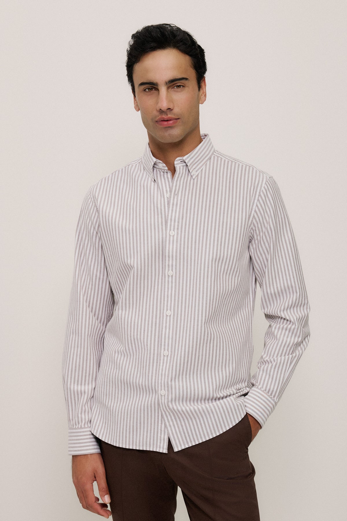 Regular Fit Wide Stripe Oxford Shirt