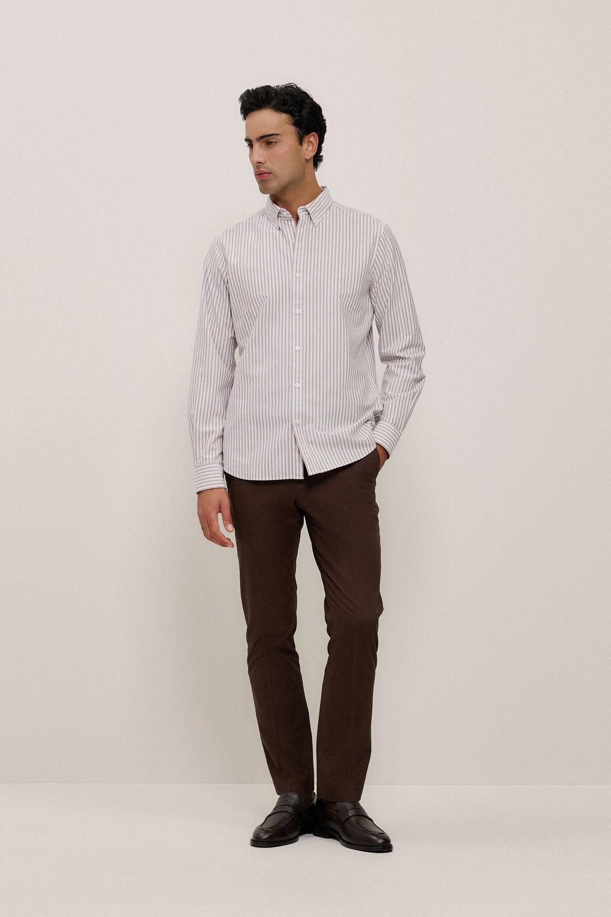 Regular Fit Wide Stripe Oxford Shirt