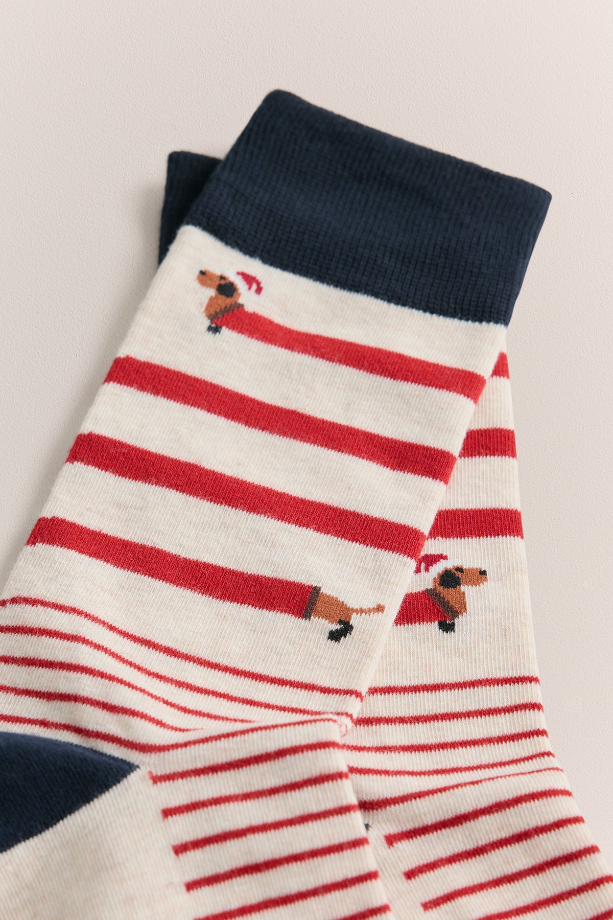 Dachshund Santa Crew Sock