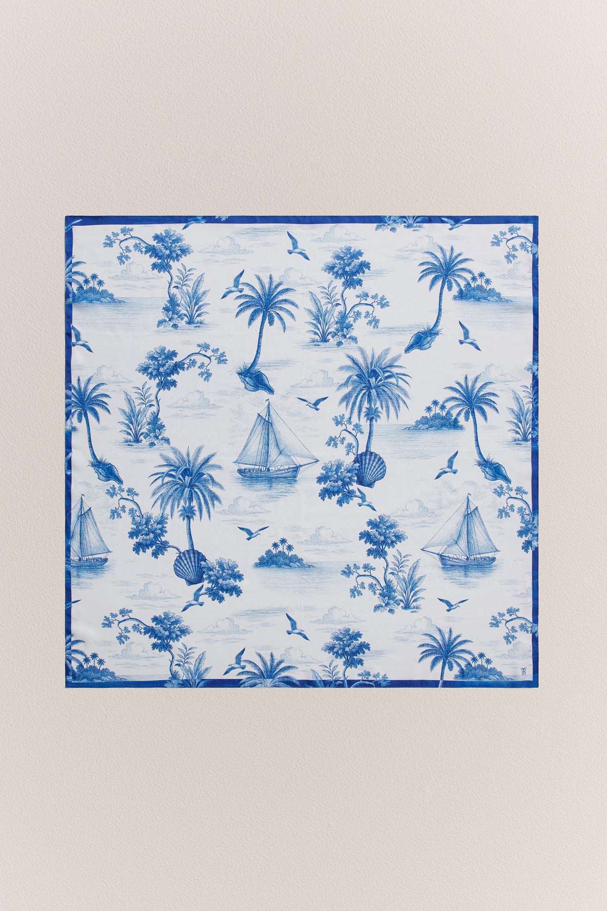 Toile Print Silk Scarf