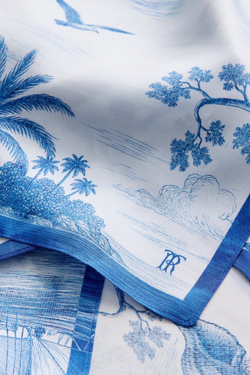 Toile Print Silk Scarf