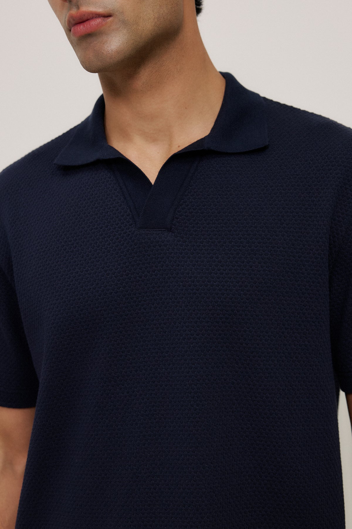 Jacquard Diamond Stitch Polo