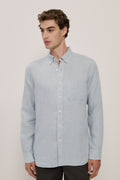 Regular Fit Yarn Dyed Linen Shirt