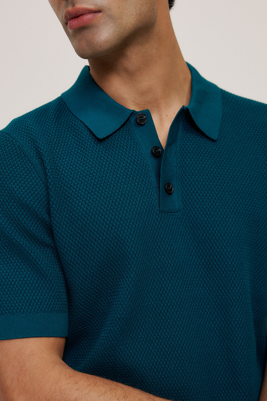 Cotton Texture Knit Polo