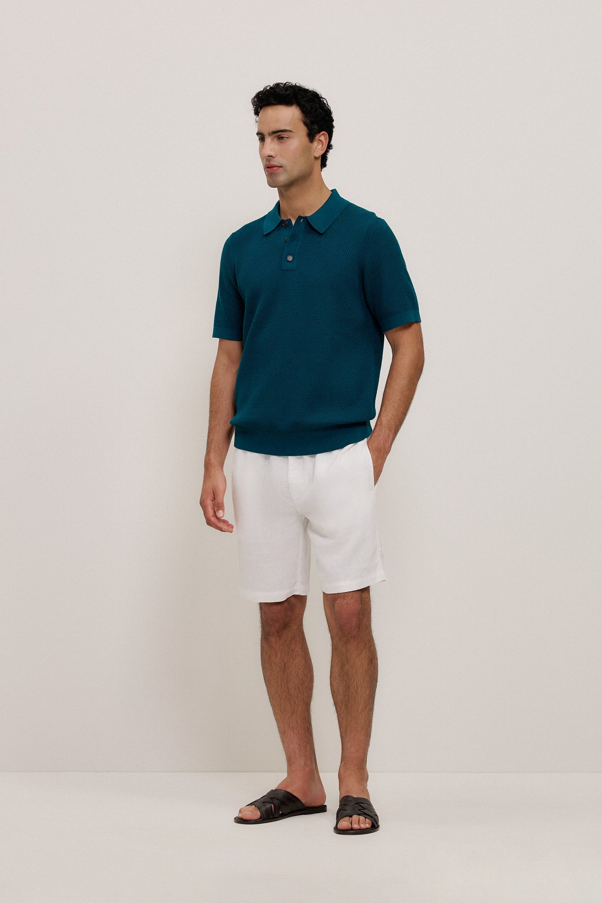 Cotton Texture Knit Polo