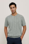 Linen Cotton Slub Knit T-shirt