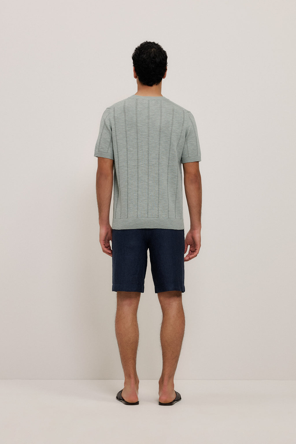Linen Cotton Slub Knit T-shirt