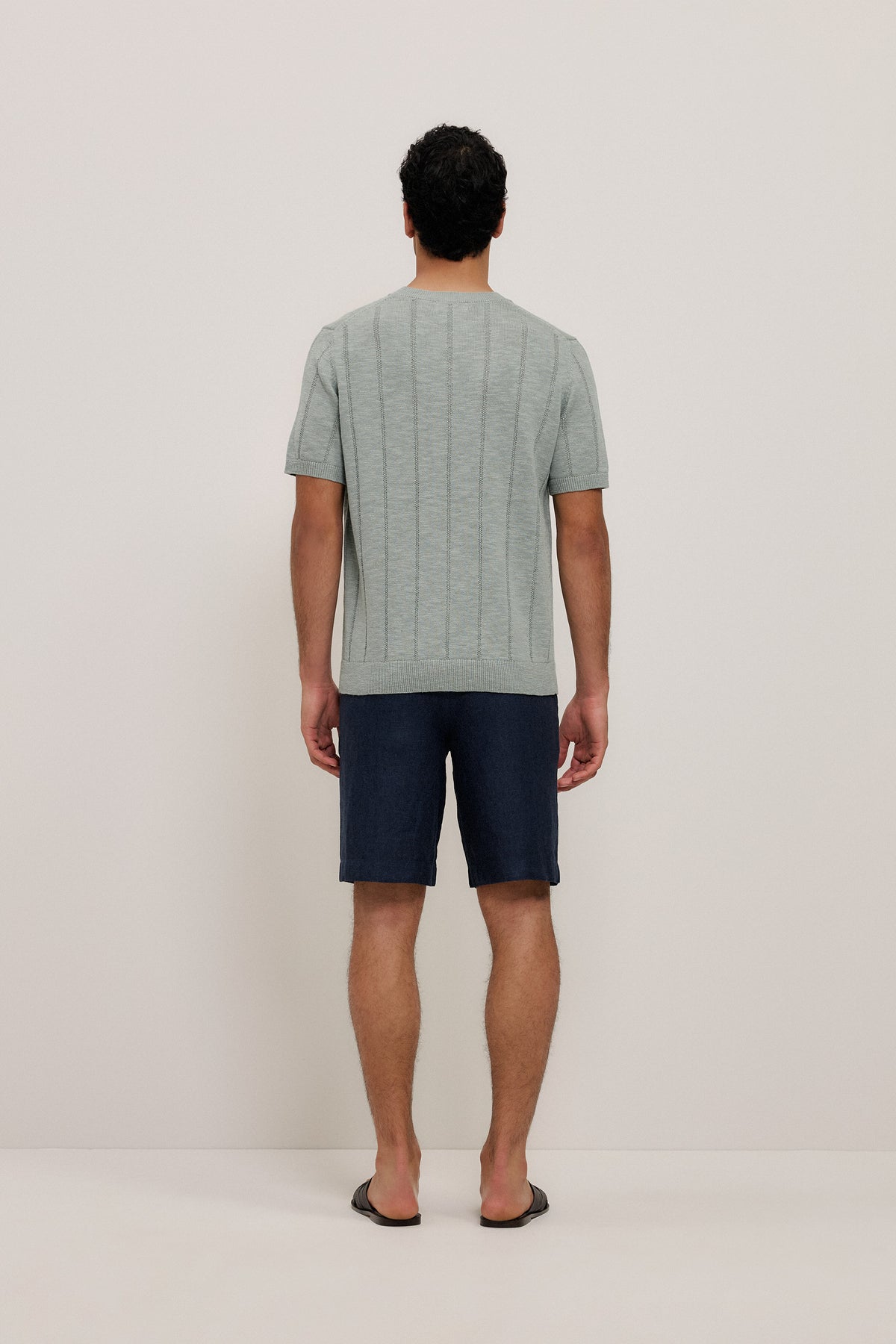 Linen Cotton Slub Knit T-shirt