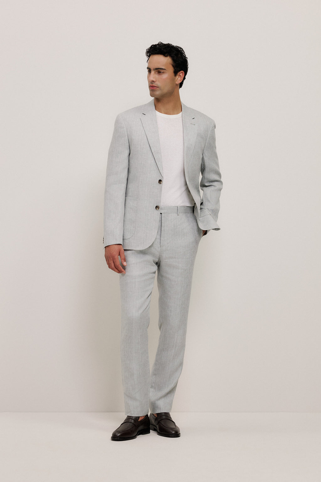 Linen Herringbone Trouser