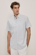 Oxford Stripe Short Sleeve Shirt