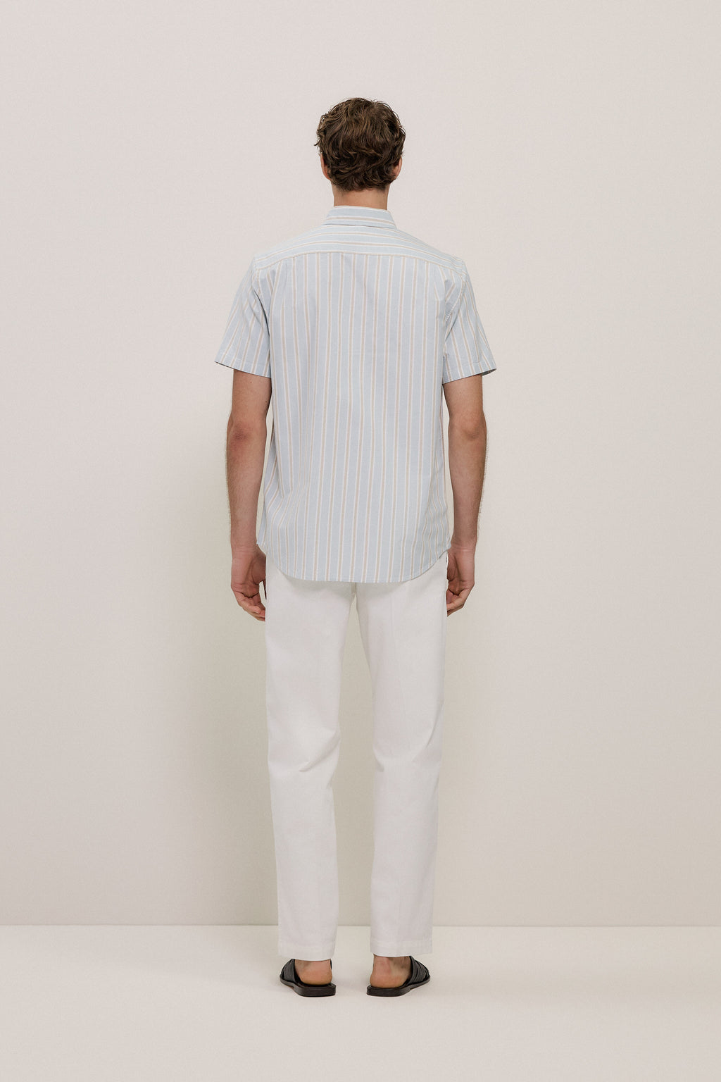 Oxford Stripe Short Sleeve Shirt