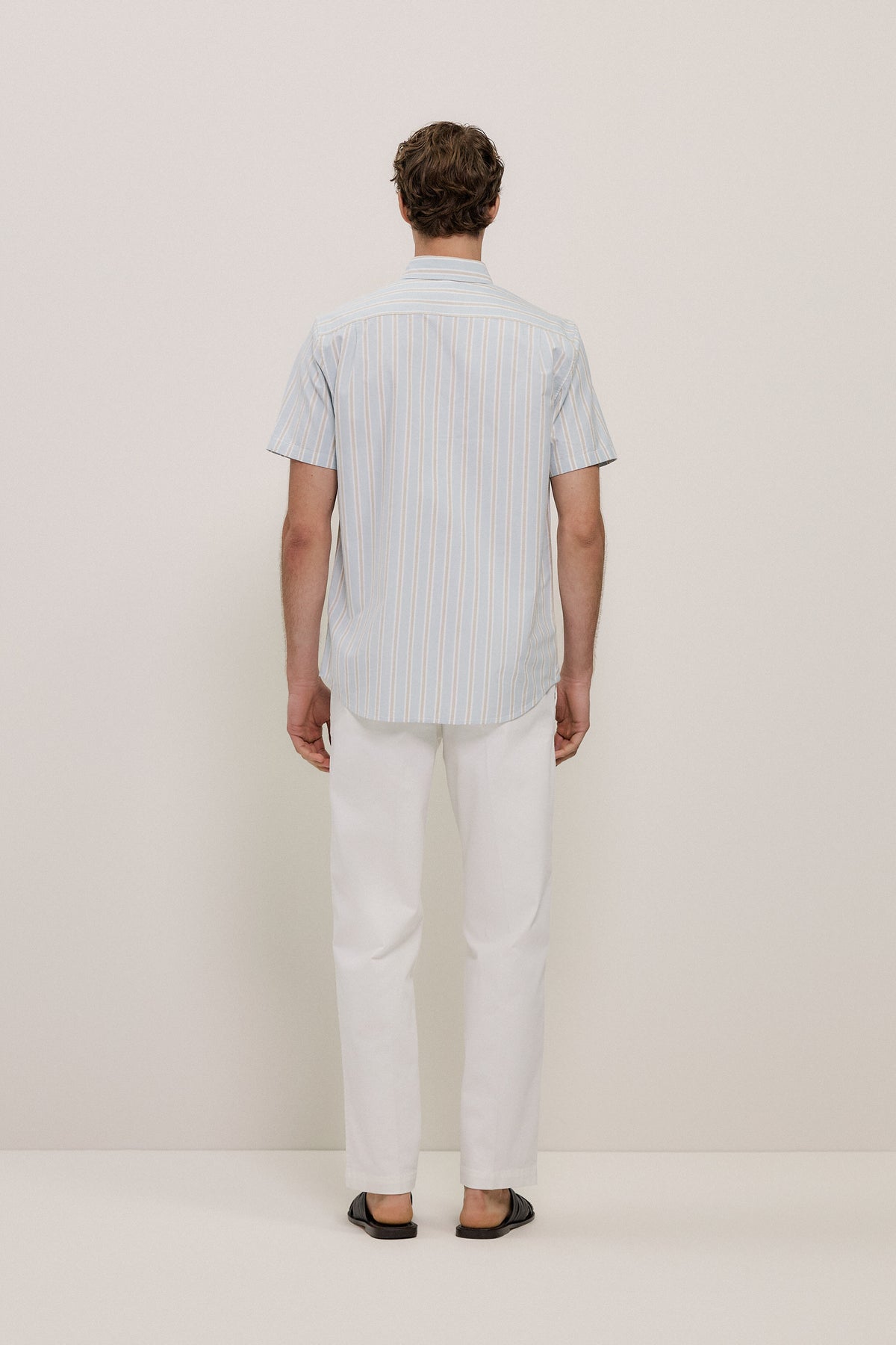 Oxford Stripe Short Sleeve Shirt