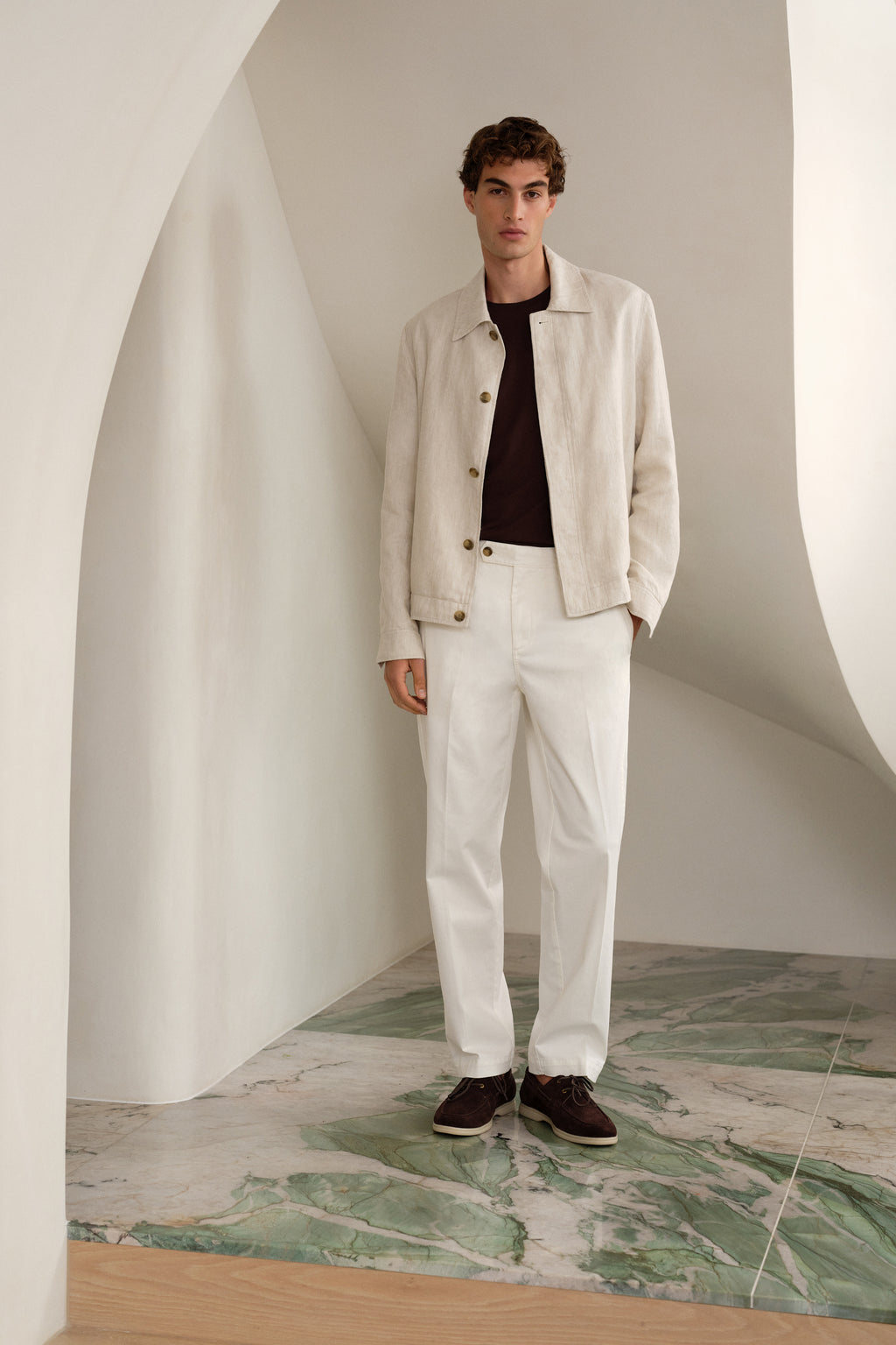 Linen Harrington Jacket