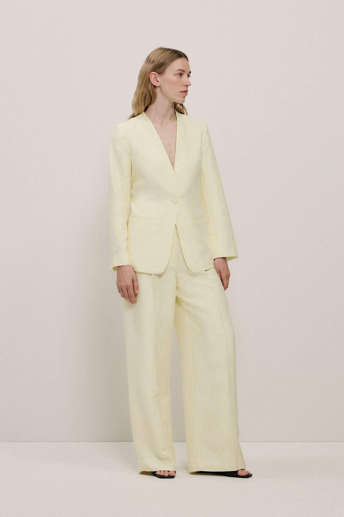 Collarless Longline Blazer