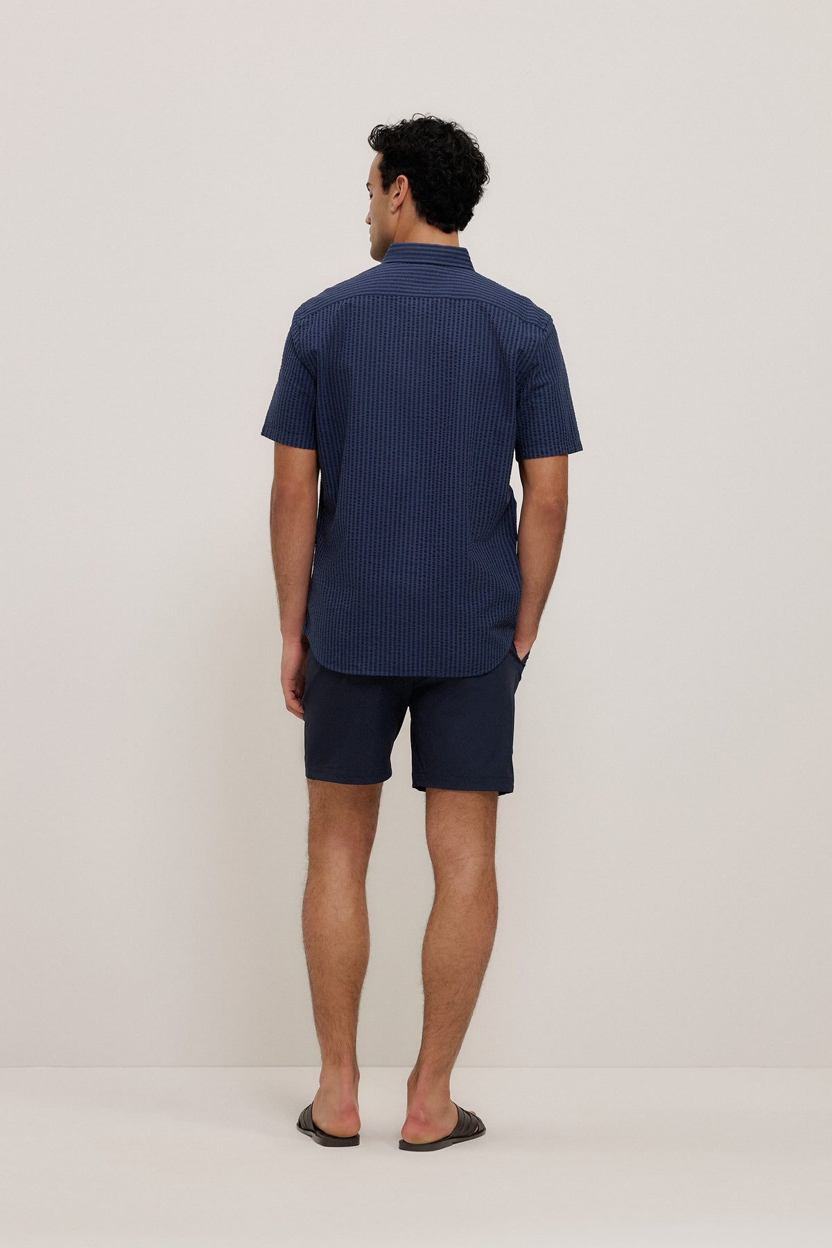 Cotton Seersucker Short Sleeve Shirt