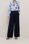 High Rise Tailored Wide Leg Pant